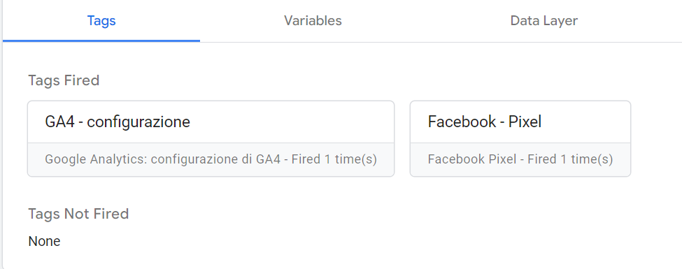debug pixel di Facebook